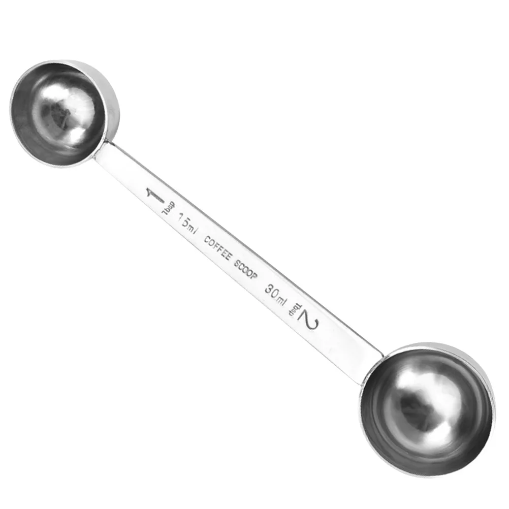 

Stainless Steel Measuring Spoon Dual Sided Metal Coffee Baking Tool Compact Size Easy Storage Measuring Spoons