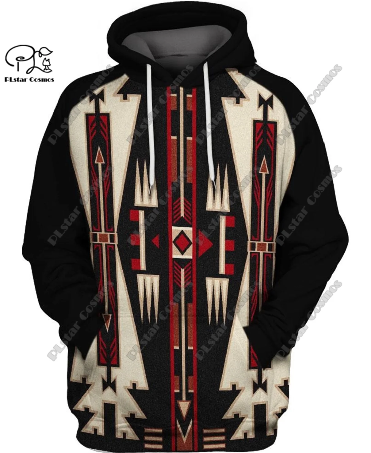 

PLstar Cosmos 3D printed retro Aboriginal tribal totem feather pattern casual unisex new hoodie/sweatshirt/zipper hoodie F-7