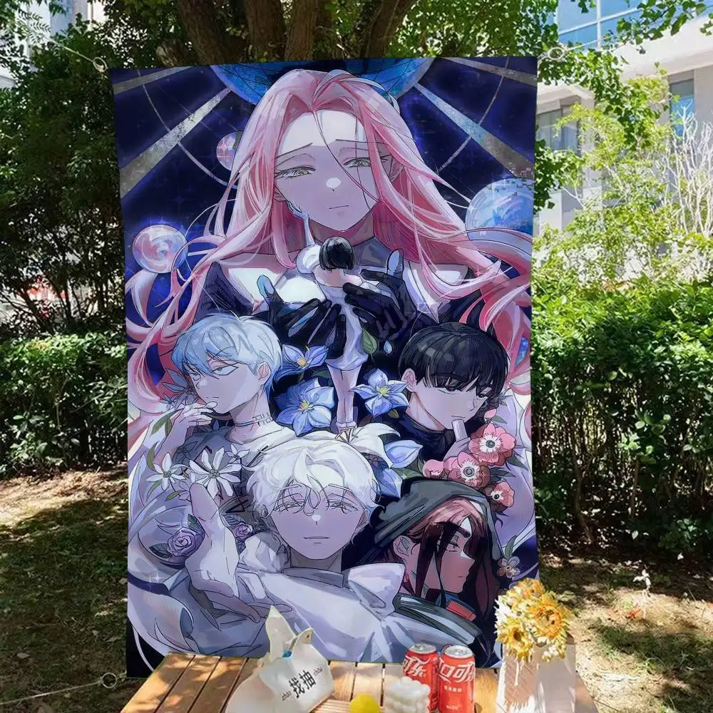 Anime A-Alien stage Creative Pattern Hanging Flag Polyester Printed Banner Hand Pulled Flag