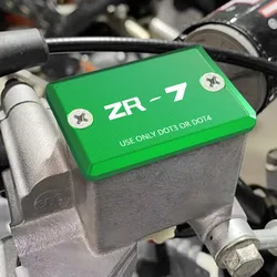 FOR KAWASAKI ZR-7 ZR-7S Z750S 2000 2001 2002 2003 2004 2005 2006 CNC Front Brake Fluid Cylinder Oil Tank Cover Cap Accessories