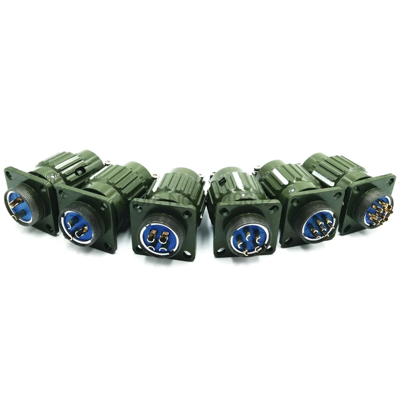 

5pcs Y2M 21mm Y21M fast buckle Aviation cable connector plug male & female 2pin 3pin4pin5pin7pin10pin14pin16pin Army green