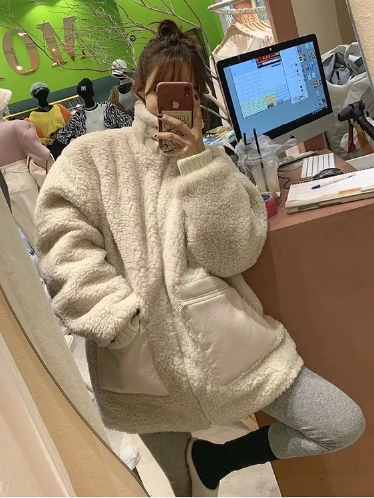 

Зимний длинный пушистый хлопковый тюре, женская шикарная теплая верхняя одежда, удобная свободная одежда, сезон весна-осень-зима