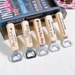 Custom Wedding Gift Bottle Opener Wedding Favors for Guests Personalized Wooden Opener as Gift for Wedding Decoration