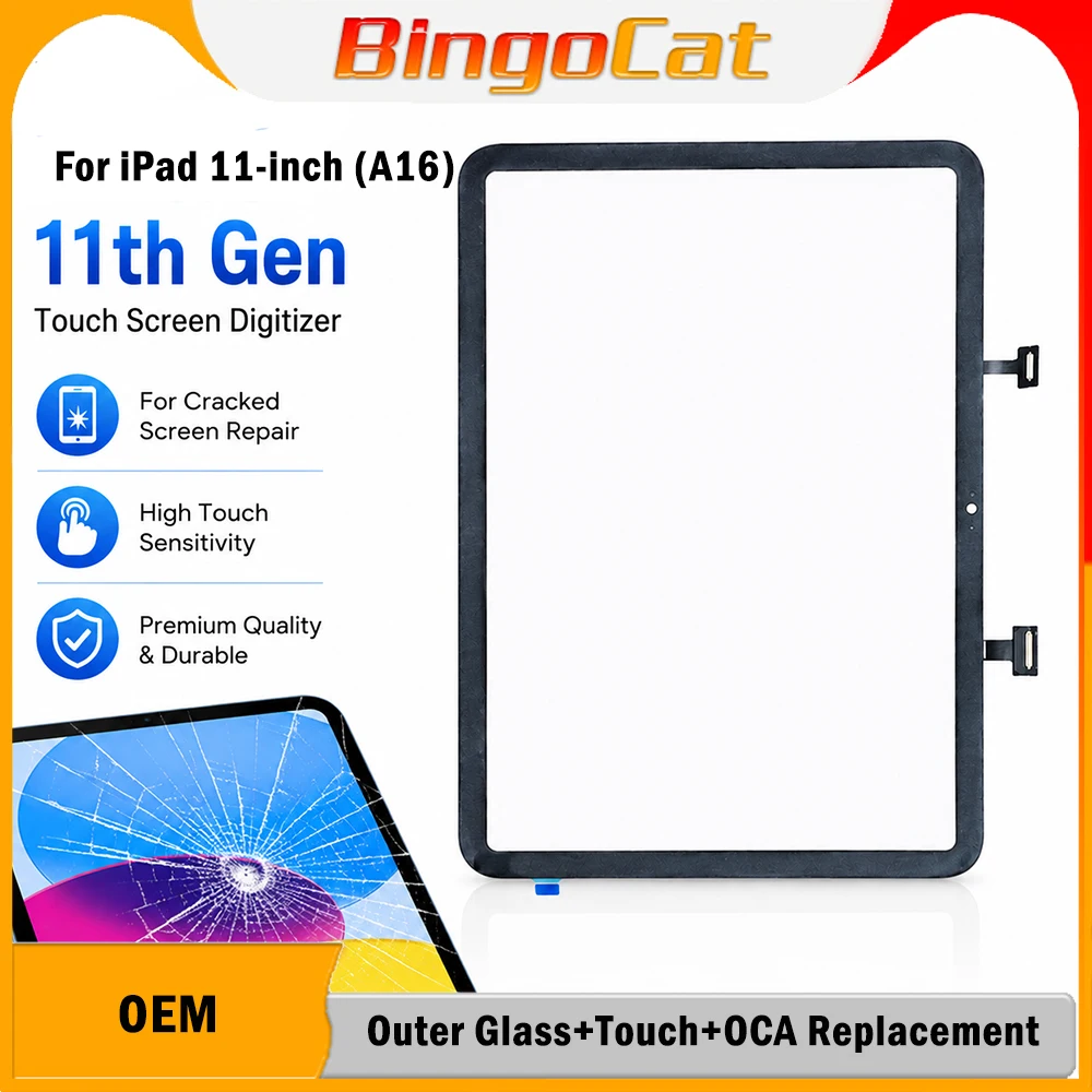 2pcs Touch Panel Digitizer With OCA  For iPad 11 10 202511th 10th Gen A16 A3355 A3356 A3354 LCD Display Digitizer Replacement