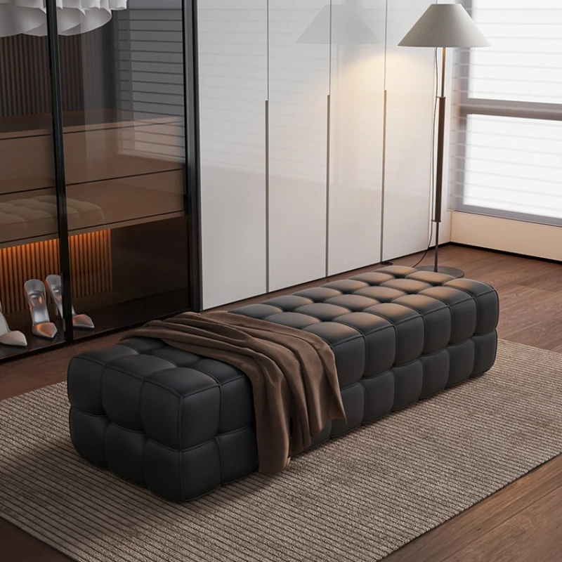 

Bedroom, end stool, living room, pedal pier, clothing store, cloakroom, shoe change stool, Italian light luxury leather sofa