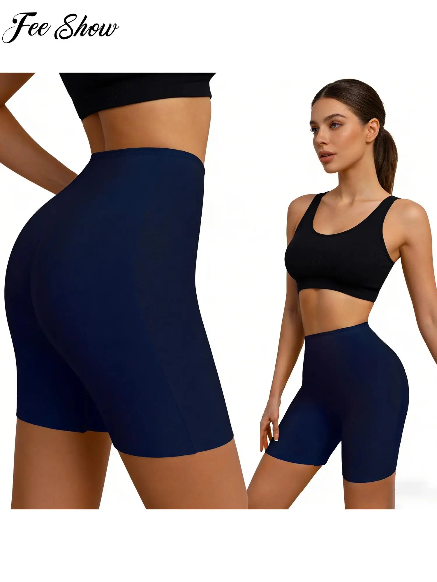 

# Женские бесшовные шорты-утяжка S-XXL с высокой талией, эластичные трусики для спорта, йоги, тренировок и бега