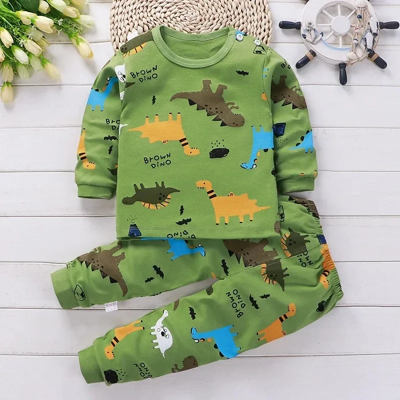 Kids Clothes Children Sets Children\'s Clothing Boys Girls CottonAutumn winter Clothing Pants Sleepwear Underwear Christmas Gift