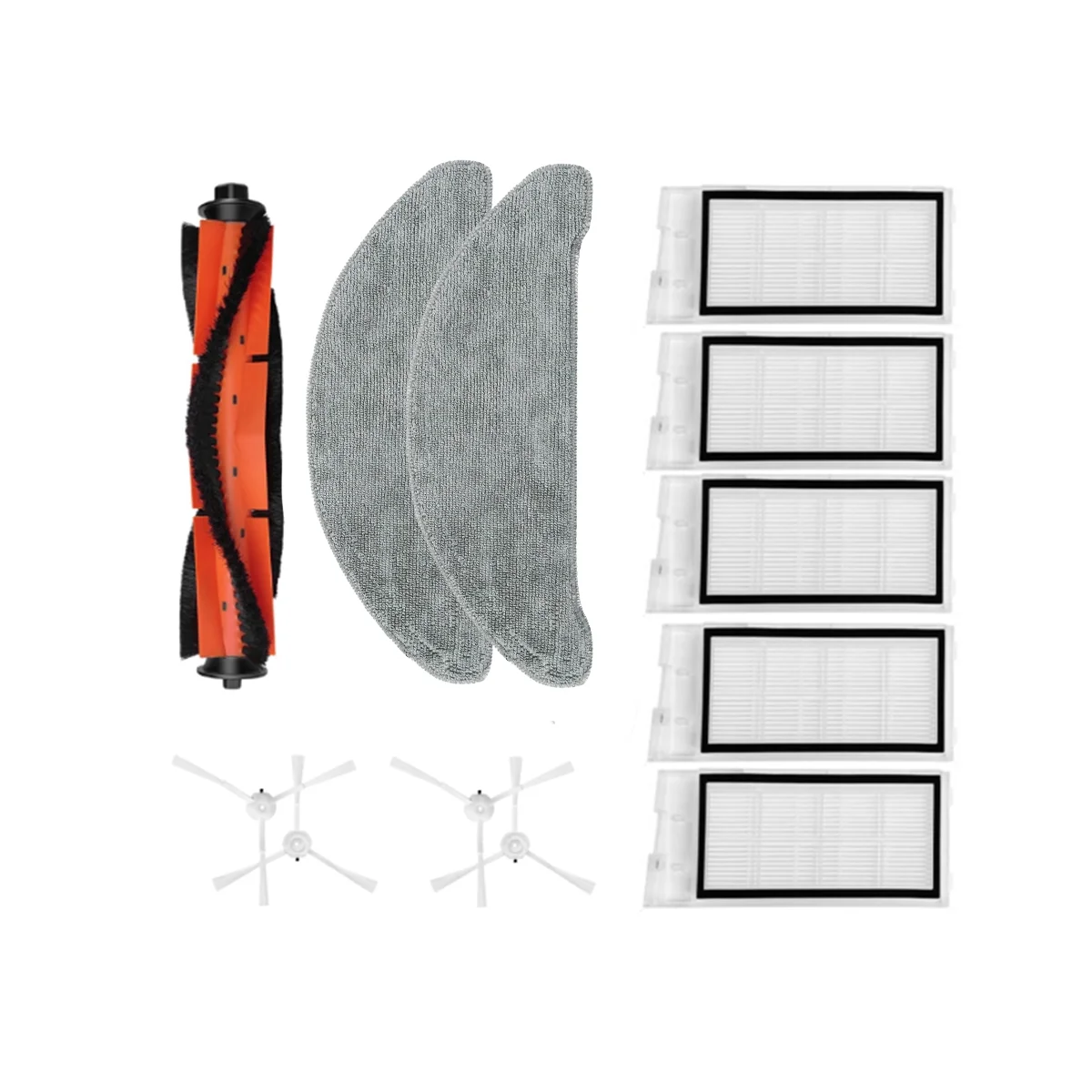 Main Brush Side Brush Filter Mop Cloth Replacement Accessories for Eve Plus Robot Vacuum Cleaner