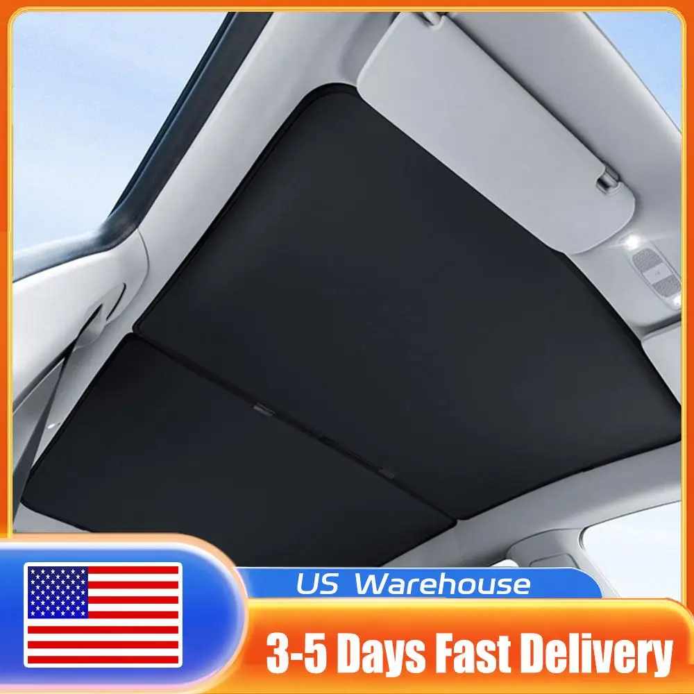 

Car Sunroof Sunshade Retractable Panoramic Roof Shade UV Protection Heat Insulation Auto Interior for TESLA Model 3 2024 A