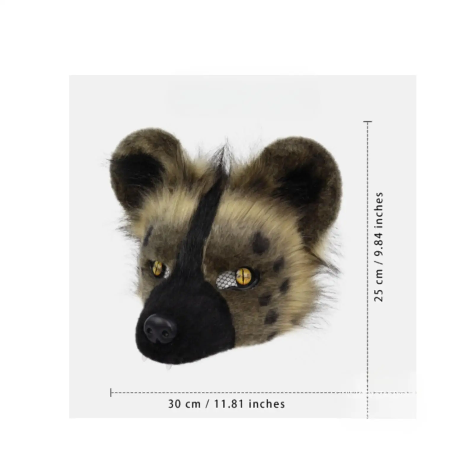 Cute Spotted Creature Half Face Mask with Soft Plush Surface and Molded Nose for Role Play Costume Accessory