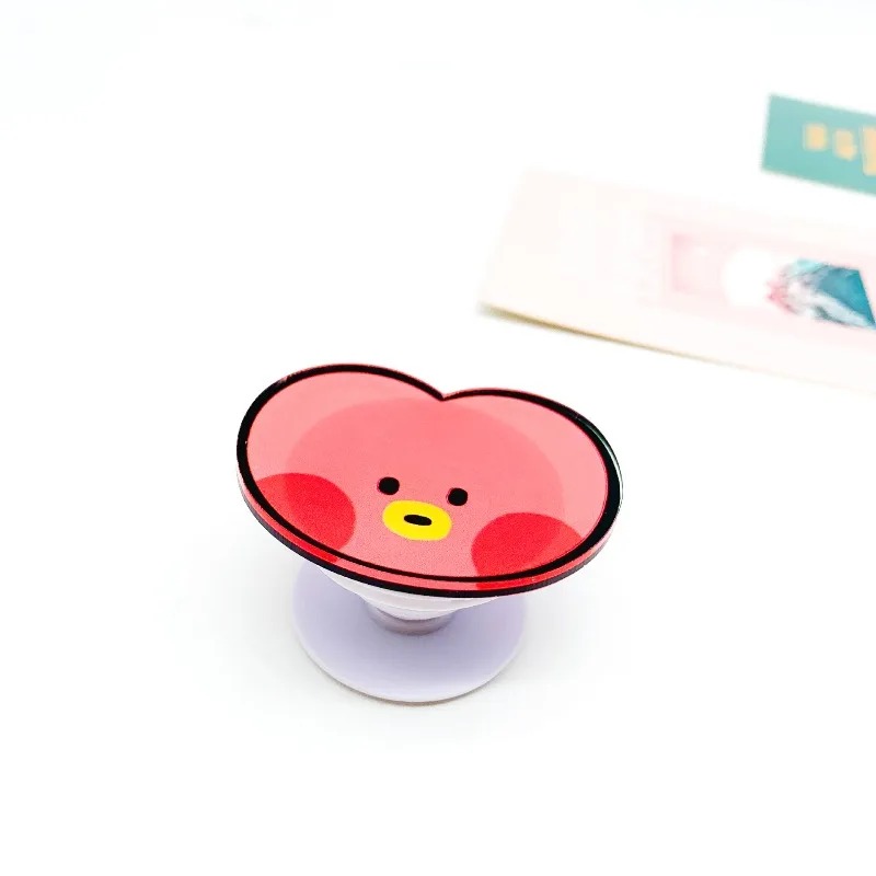 BT21 2026 Chimmy Cooky Koya Shooky Perifere Cartoon Acryl Telefoon Airbag Houder, Draaibaar, Ontspanningshouder, Accessoire