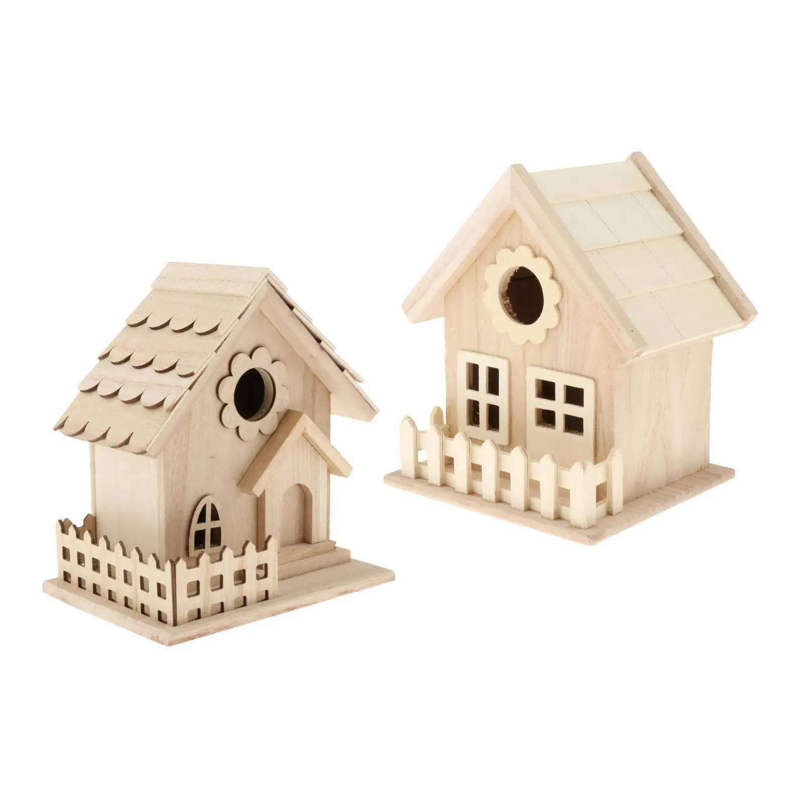 

Handcrafted Wooden Birdhouse for Outdoor Garden Decor - Ideal for Small Songbirds
