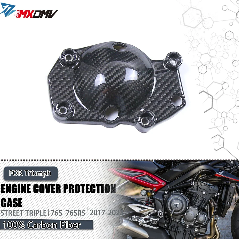 

For Triumph Daytona 675R 2013-2016 & STREET TRIPLE 765 2017-2023 Carbon Fiber Motorcycle Engine Cover Protection Case Cover