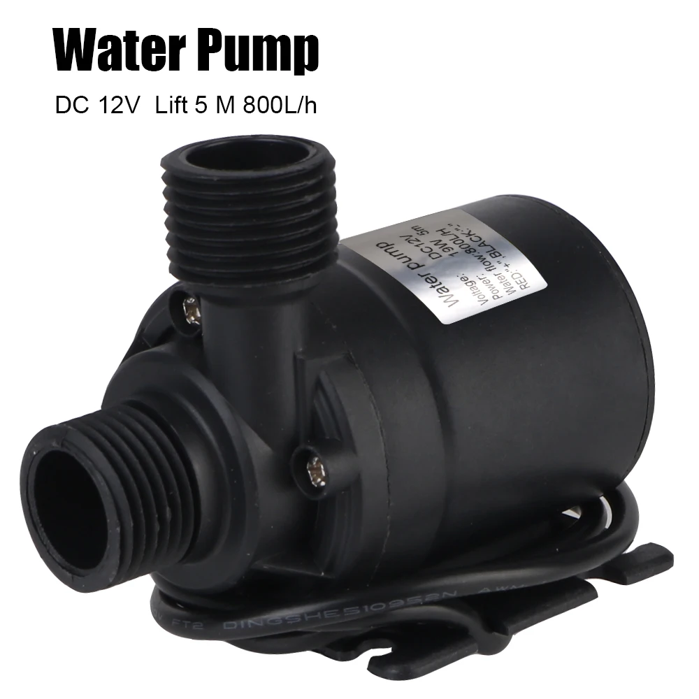 

Brushless Motor Submersible Water Pump Garden Ultra-quiet for Cooling System Fountains Heater Portable Mini DC 12V 800L/H 5M