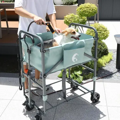 Cadre de bain suspendu portable pour toilettage des animaux de compagnie avec supports, en maille respirante et lavable, pliable, support de séchage pour animaux de compagnie pour intérieur/extérieur.