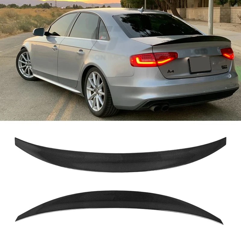 

For AUDI A4 B8.5 Sedan HK Style Carbon fiber Rear Spoiler Trunk wing 2013-2016