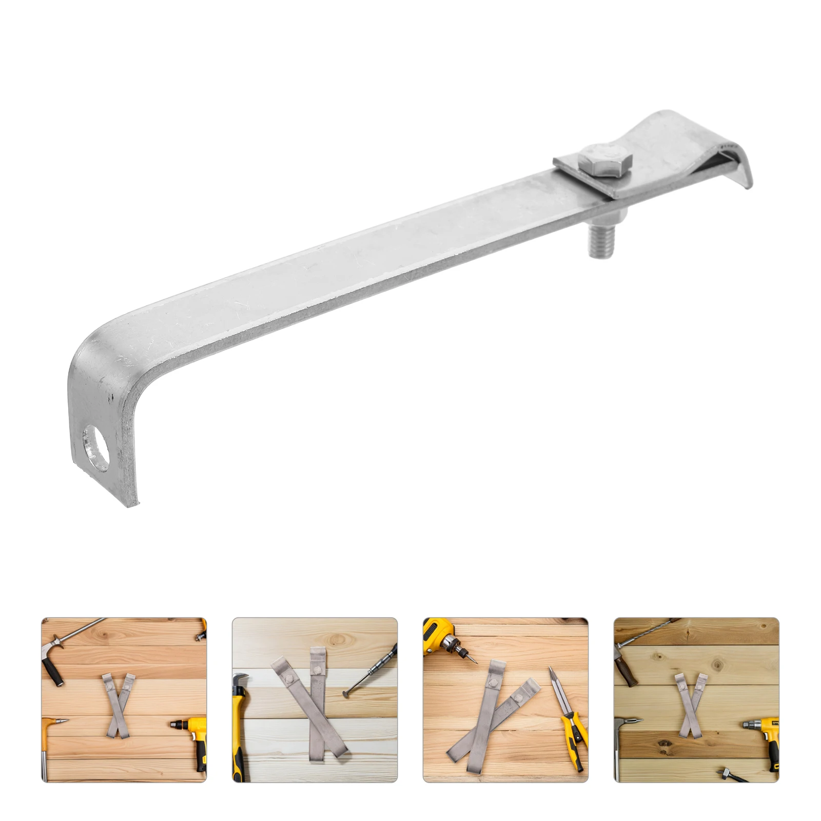 

2pcs Metal Grounding Clamps Roof Bracket Set Weather Resistant Easy Install Conductive Earthing Connectors Thunder Protection