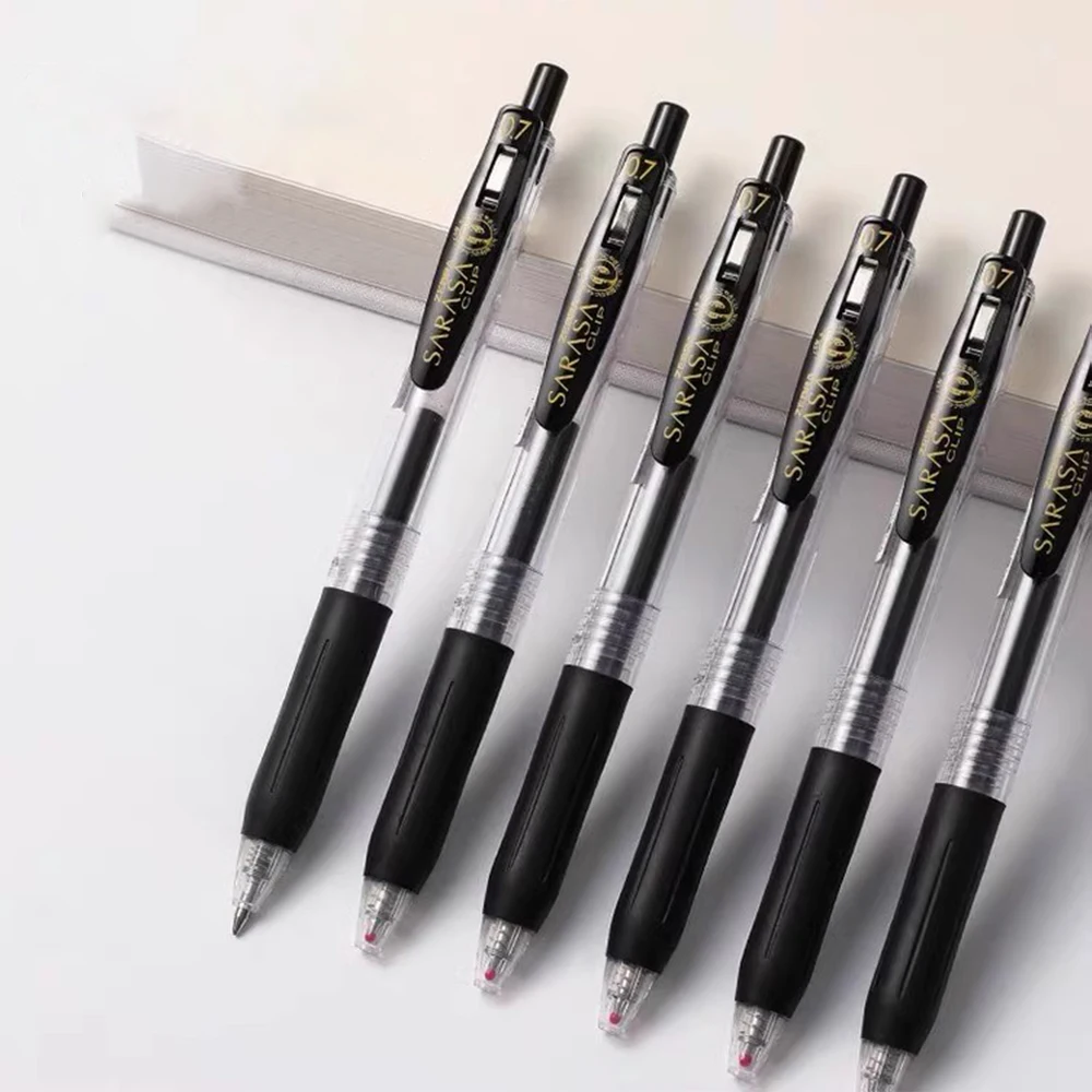 10pcs Japan ZEBRA SARASA Gel Pen JJ15 Brush Question Black Carbon Pen 0.5/0.7mm Kawaii School Supplies Korean Stationery