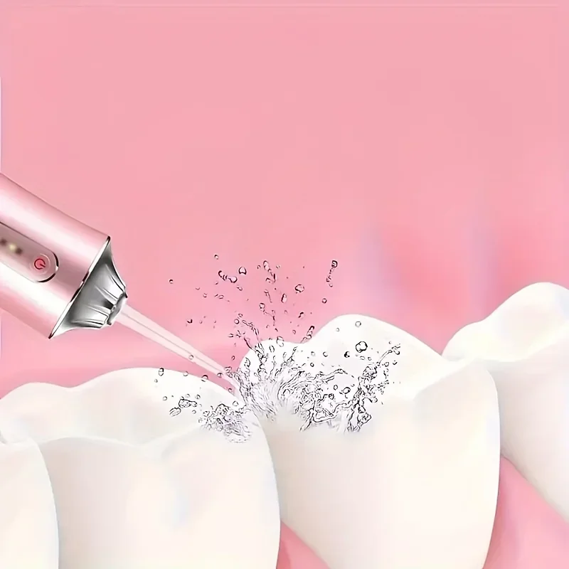 USB Portable Oral Irrigator Water Flosser Dental Water Jet Tools Pick Cleaning Teeth 200ML 4 Nozzles Mouth Oral Cleaning Agents image 4