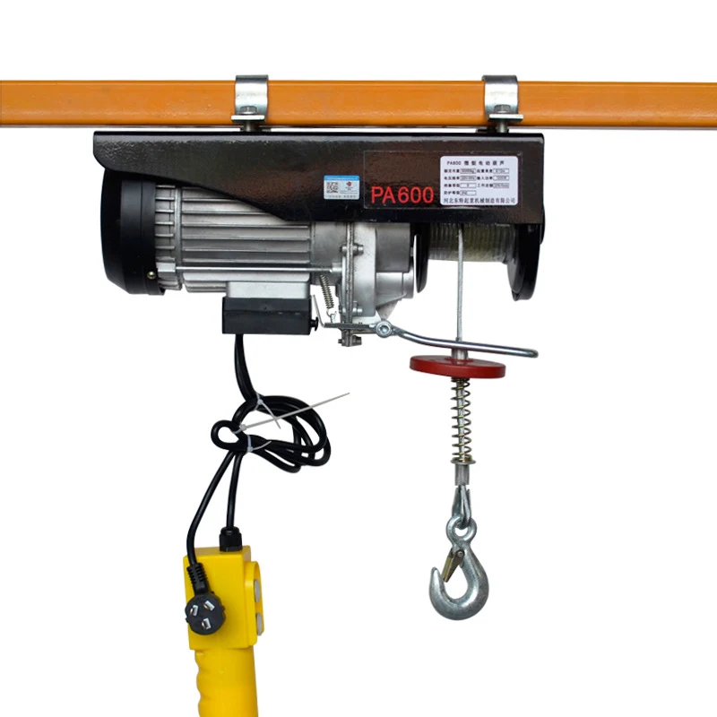 Material Lifting Pa 150kg/300kg Electric Hoist Mini Electric Wire Rope Hoist Pa 200 250 Kg 1 Ton