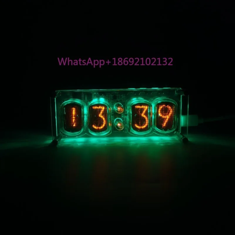 In12 Glow Clock DIY Former Soviet Union Electron Tube Clock Gift Colorful Lamp Desktop Clock