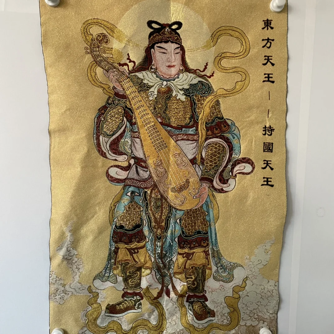 China Tibet Tibetan cloth silk embroidery Oriental Tianwang Thangka