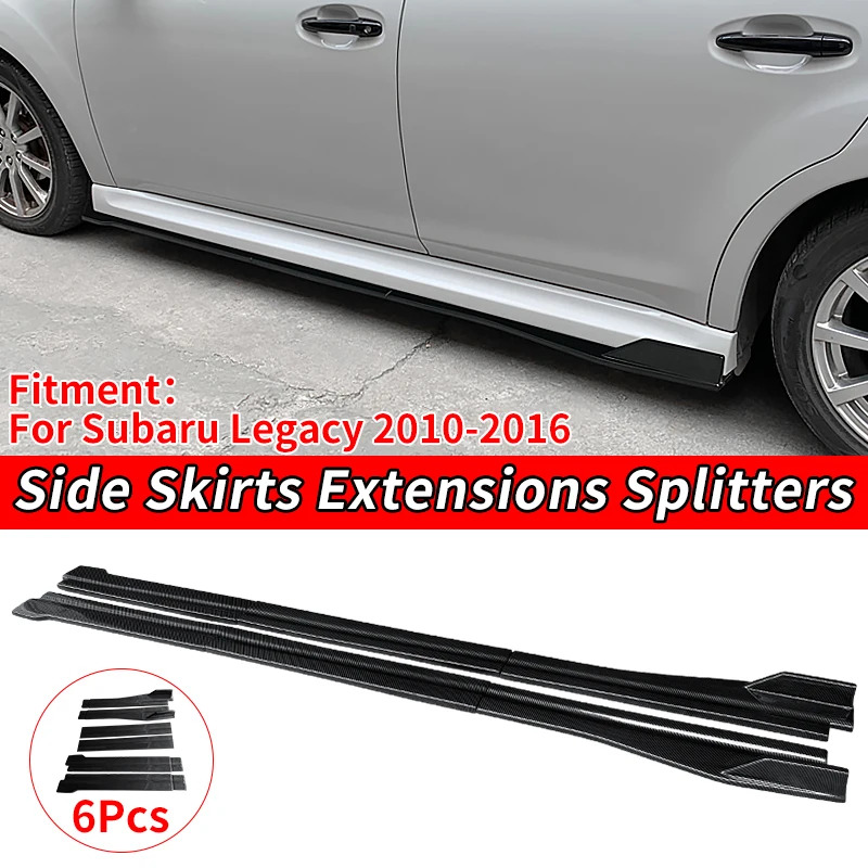 

High Quality Car Side Skirts Extensions Splitters Bumper Diffuser Spoiler Aprons Auto Accessories For Subaru Legacy 2010-2016