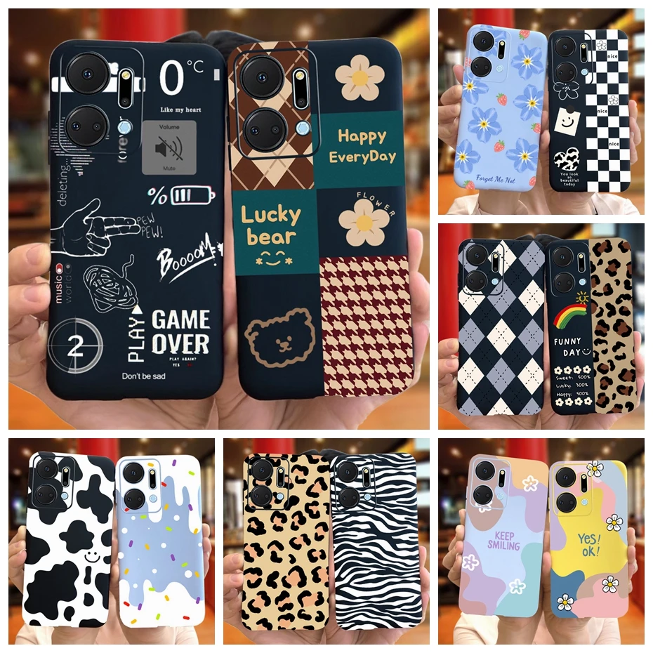 For Honor X7a RKY-LX2 Phone Case Honor X7 CMA-LX2 Lovely Pattern Macaroon Silicone Soft TPU Back Cover For Honor X7a X7 X 7a 4G