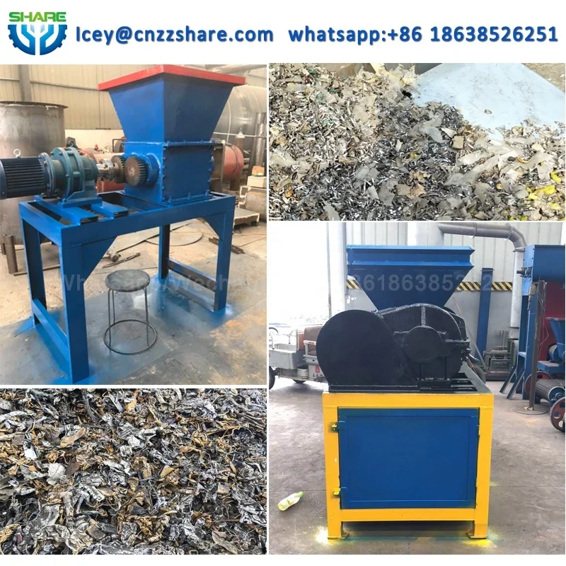 Automation Mini Waste Plastic Metal Crusher Shredder Crushing Machine