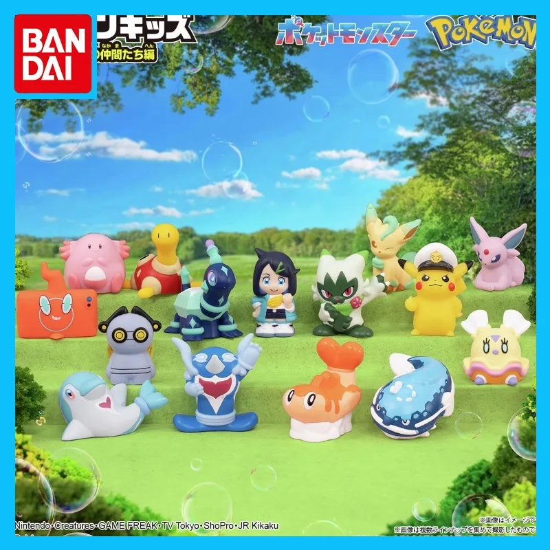 

Bandai Original Pokémon Anime Figure Food Play Pikachu Action Figure Toys for Boys Girls Kids Gift Collectible Model Ornaments