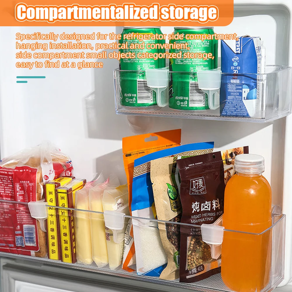 Refrigerator Storage Partition Board Retractable Plastic Divider Storage Kitchen Fridge Bottle Seasoning Split Organizer Shelf