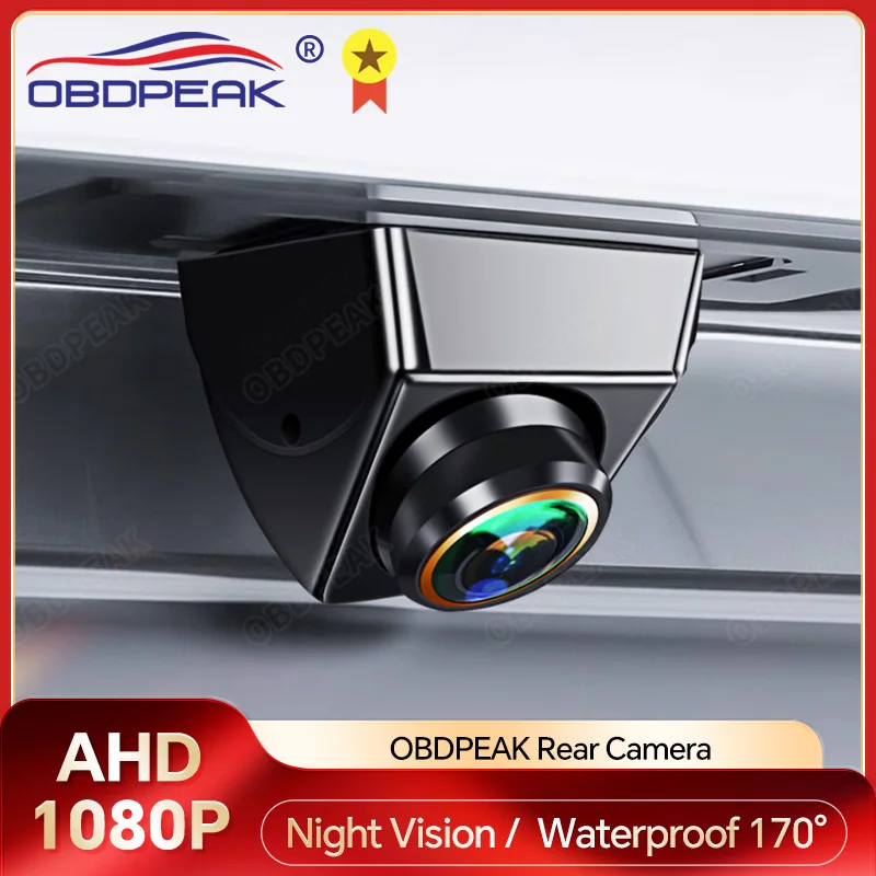 AHD 1920x1080P CVBS Night Vision 12V IP68 Waterproof 170° Degree Fisheye Golden Lens Full HD Vehicle Backup Car Rear View Camera