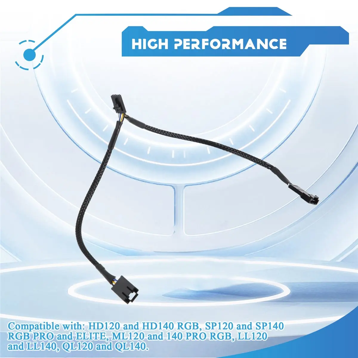 A64I RGB Splitter for RGB HUB, Lighting Node Core and ICUE Commander CORE XT 4 Pin Male to Female Fan Extension Cable
