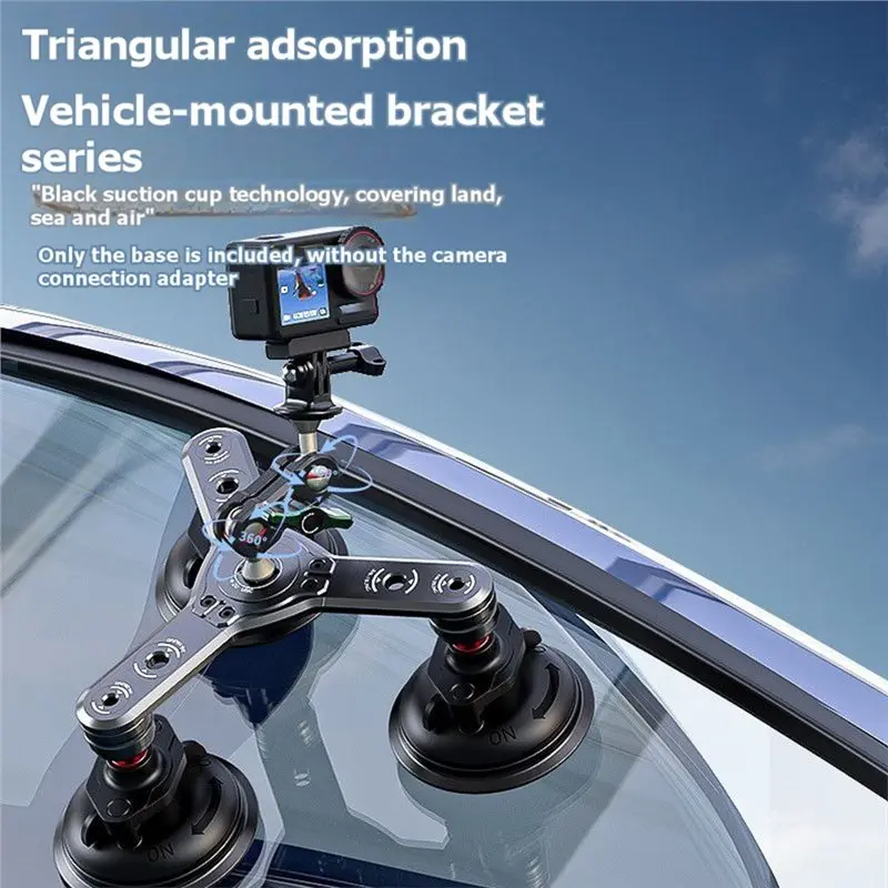 B50B-Car Phone Camera Holder In Aluminum Alloy 360° Adjustability Suction Cup For Cell Phones Action Cameras Mounts - view 4