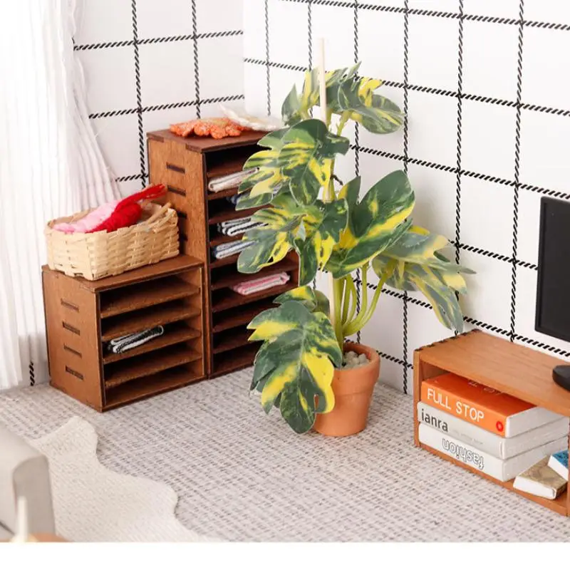 

1:12 Miniature Bonsai Set - Realistic Green Plants for Dollhouse Displays, Perfect for DIY Landscape Scenes