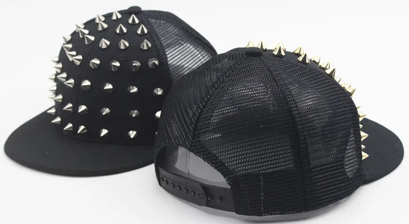 Nieten-Flachmütze für Männer und Frauen, Punkrock, Hip-Hop-Bolzen-Baseballmützen, männlich, weiblich, Jugend, Teenager, Jungen, Mädchen – Detail 7