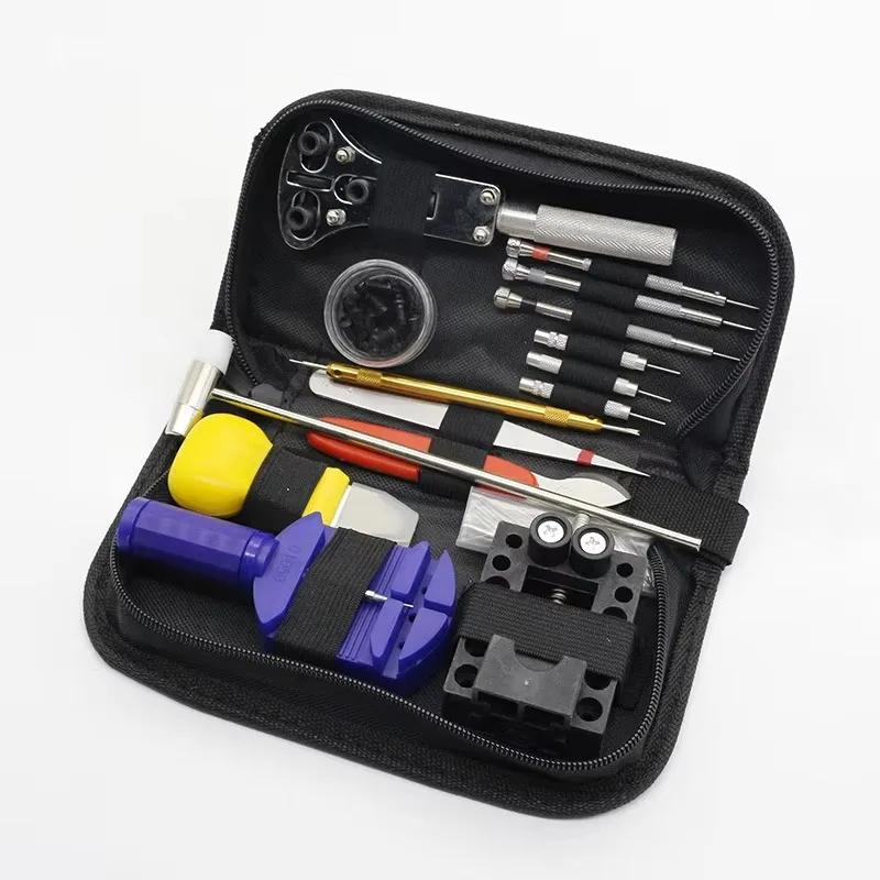 

Upgraded 147-piece Professional Watch Clock Repair Toolkit Link Pin Dissolver Spring Rod Remover Watch Case Maintenance Tools