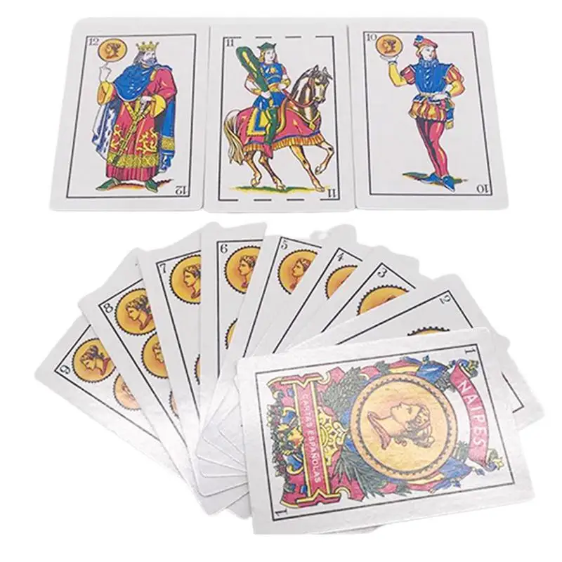 Spanish Playing Cards Spanish Poker Game Card Waterproof 50 Cards Deck Family Party Board Game Magic Card For Party Play