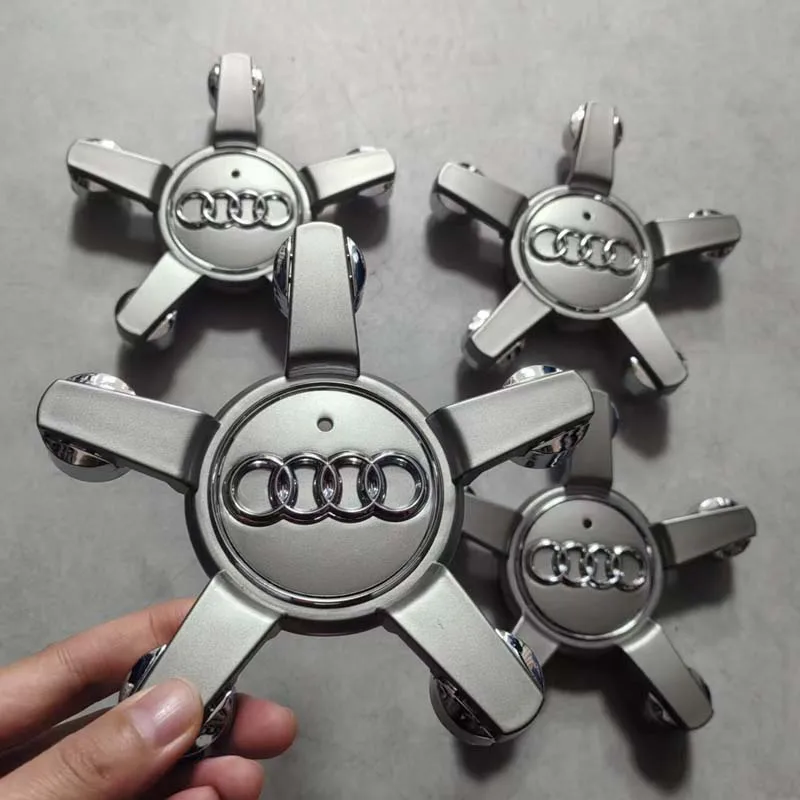 4Pcs 135mm Car Wheel Hub Cover Tires Rim Center Replace Cap Decoration Accessories For Audi Q7 4L0601165D Auto Emblem Hubcaps