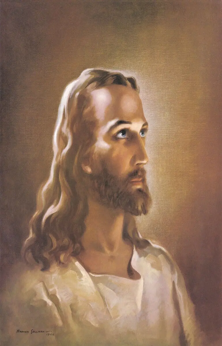 

Jesus Christ Vintage Portrait of Jesus Art Picture Print Silk Poster Home Wall Decor