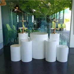 acrylic display plinth for exhibitions weddings round plinths display white acrylic wedding cylinder