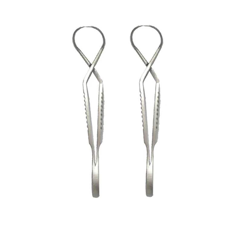 Ophthalmic microscope towel forceps Stainless steel towel forceps Grasping cloth forceps Tissue forceps Cosmetic surgery 5.8cm