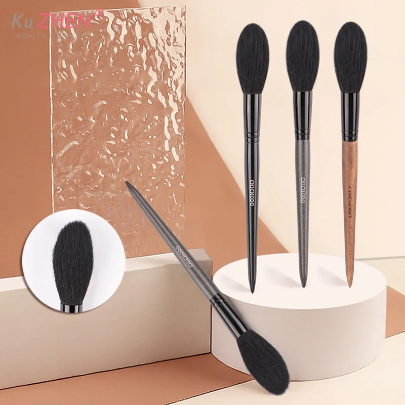 ProGoat ヘアフェイスメイクアップハイライターブレンドソフト合成ブラシロングハンドルブラッシュブラシコンシーラーブラシ美容メイクツール