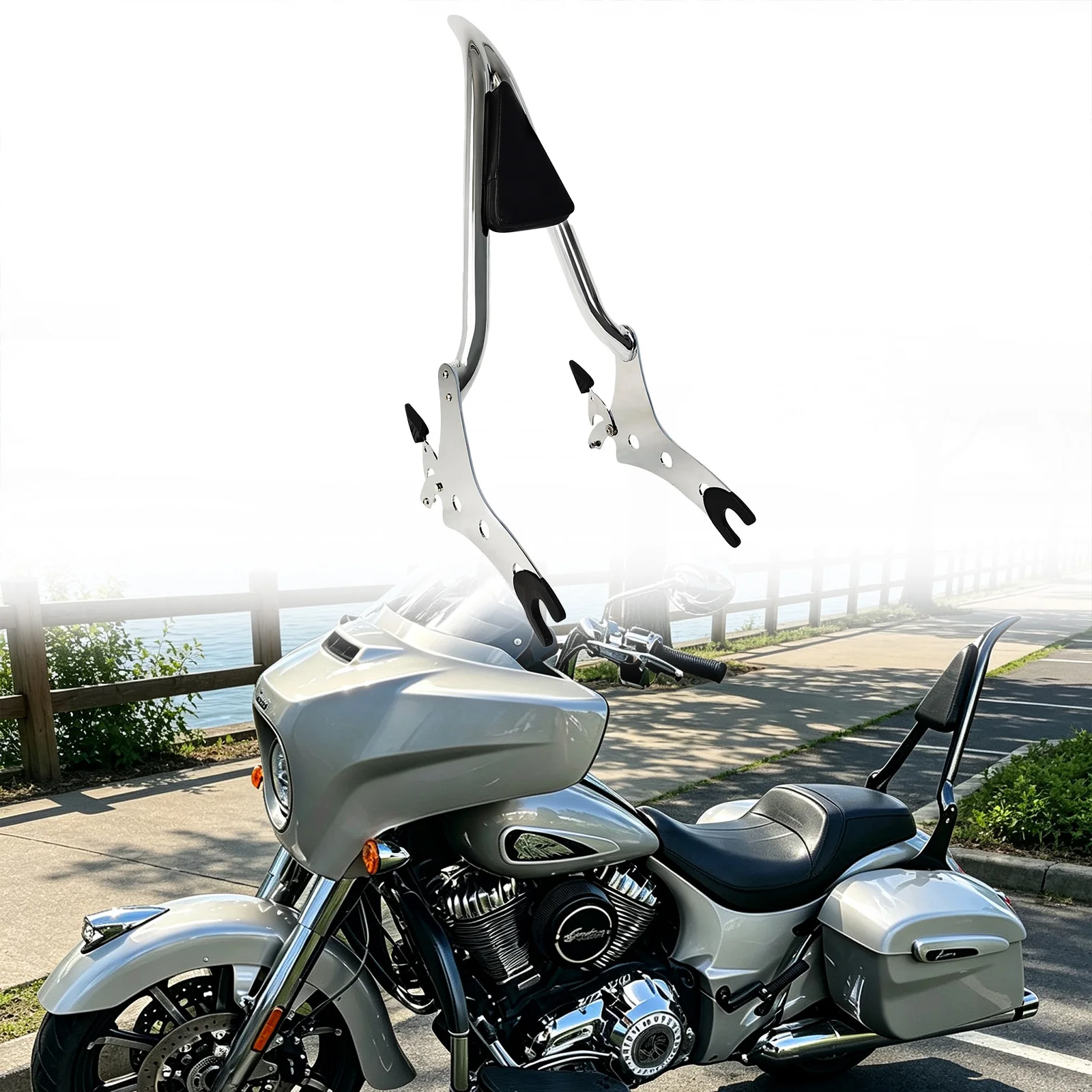 Passenger Back Rest Sissybar For Indian Chieftain Roadmaster Springfield Challenger 2014-2025 Motorcycle Rear Backrest Sissy Bar