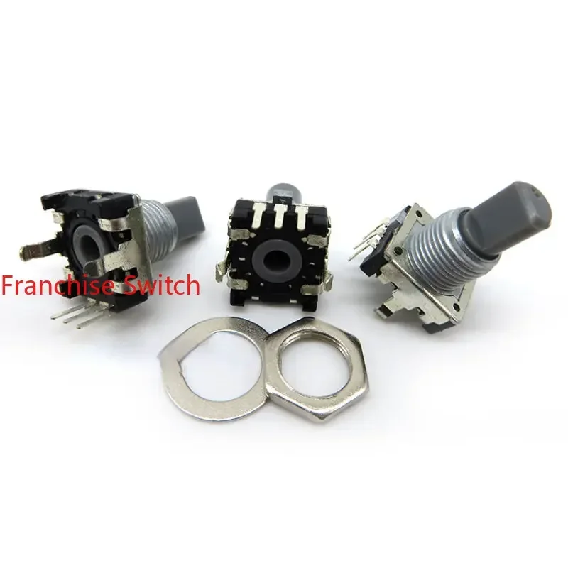 10PCS Car Navigation Volume Encoder EC12 Encoding Switch 24 Position 15mm Half Shaft