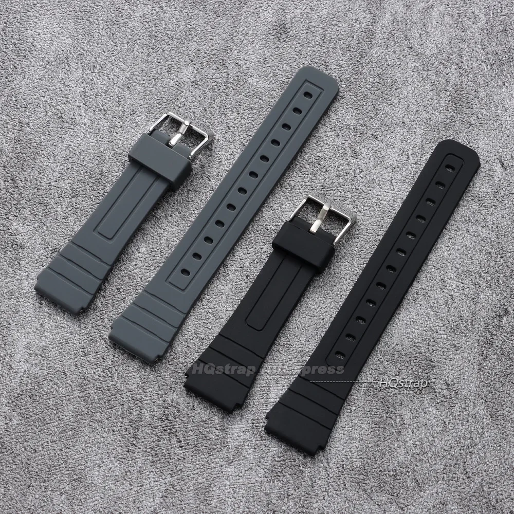 18mm Premium Silicone Watch Strap Bracelet for Casio W800H SGW400 F91W F84 F105/108/A158/168 AE1200/1300 Waterproof Wristband view 2