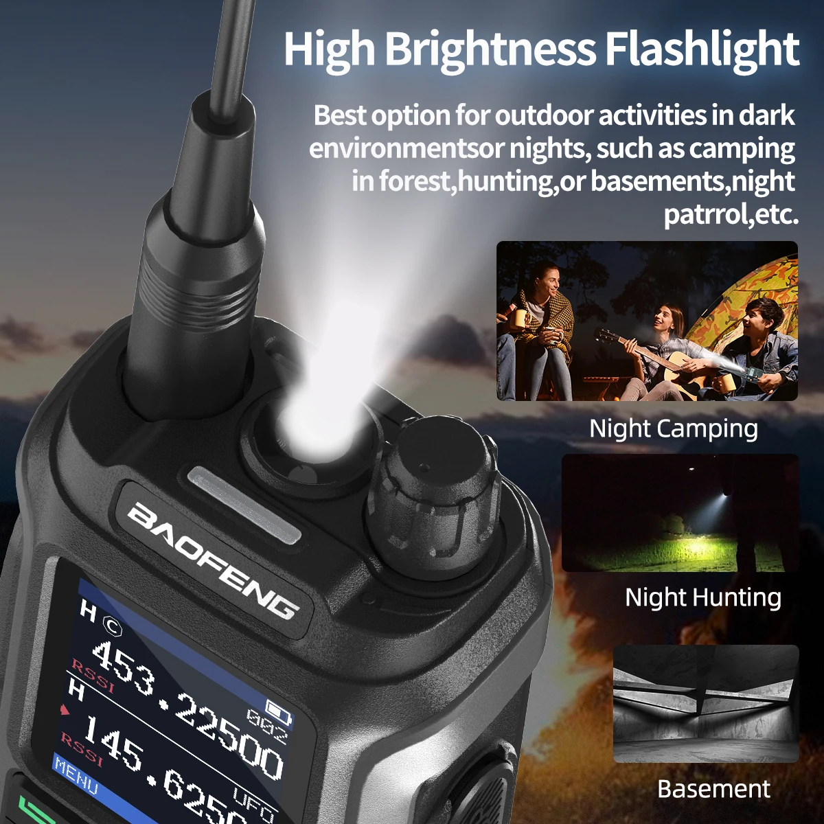 Baofeng UV-21 PRO V2 워키토키 장거리 무선 복사 주파수, C 타입 트라이 밴드, 강력한 방수 양방향 라디오, 2 개