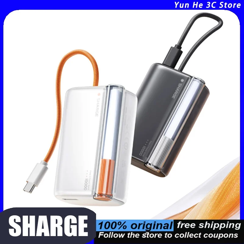 

SHARGE Travel Pro Power Bank 10,000mAh 45W Fast Charging 3C Certified Airplane-Approved High Capacity Compatible with iPhone