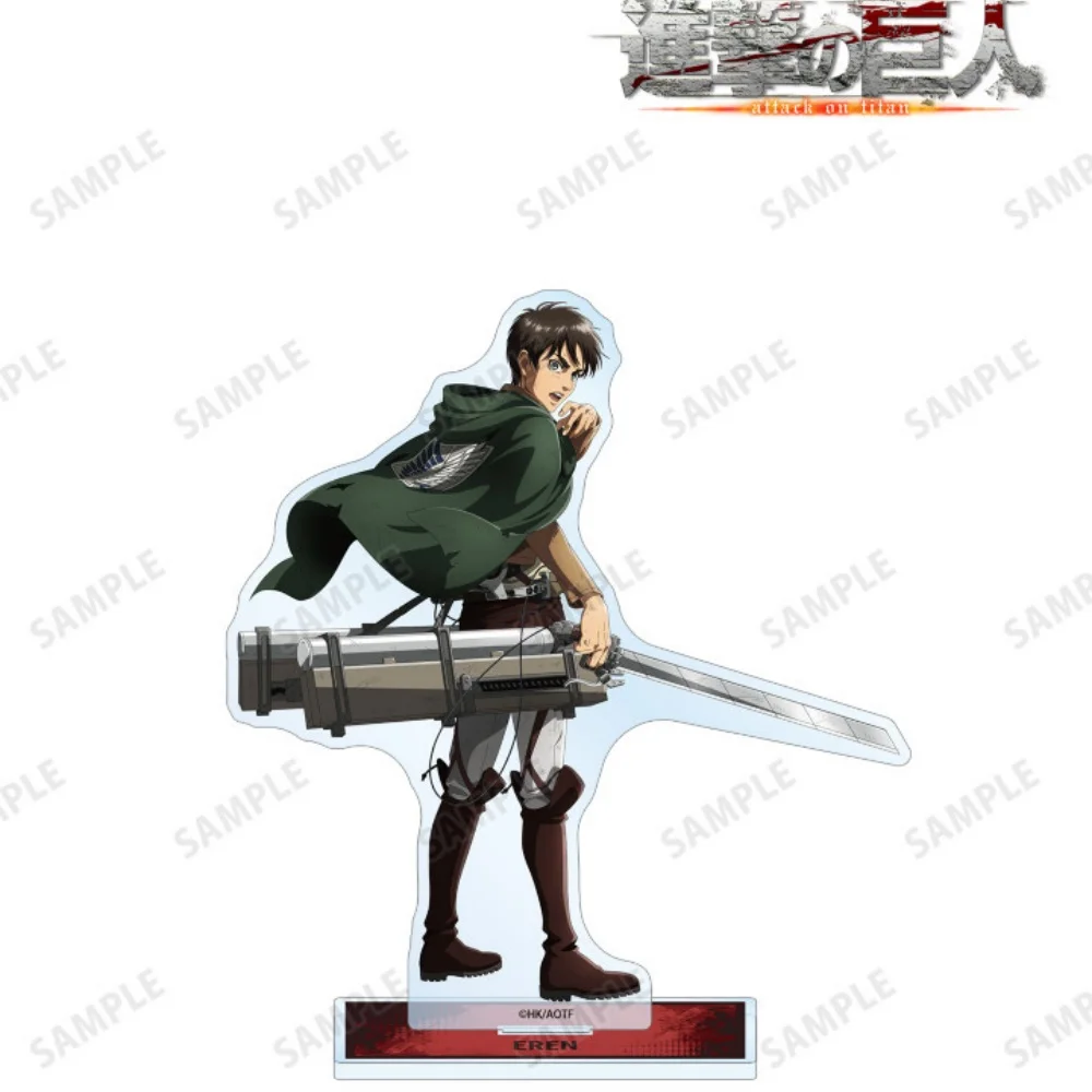 Anime Attack on Titan 15cm Clear Acrylic Stand, Eren Yeager, Easter desktop decor for home, office, keychain