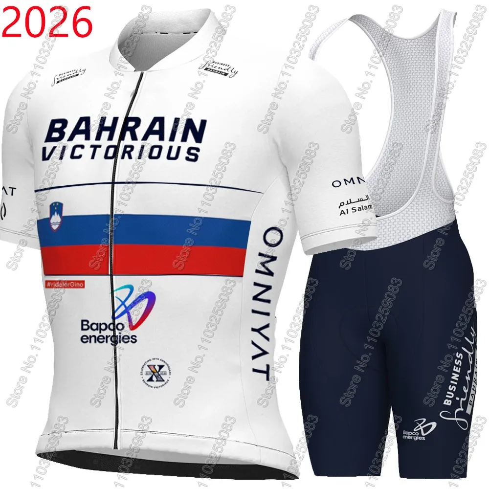 

Bahrain Victorious 2026 Slovenia Team Cycling Jersey Set Mens Kits Clothing Road Bike Suit Mountain Bicycle Shirt Bib Shorts MTB